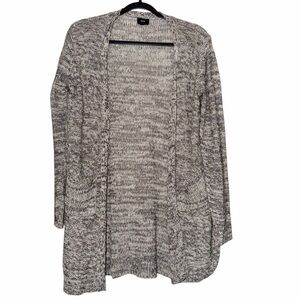 Fate Marled Gray Longline Cardigan Size Small